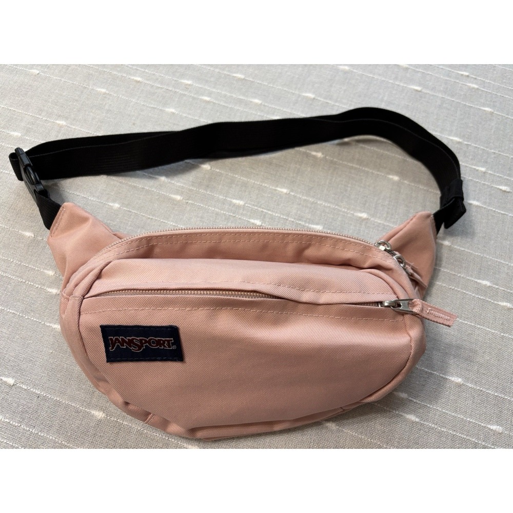 Jansport Retro Fanny Pack Blush Pink Rose Hip Bag Sling Pack Double Zip Unisex